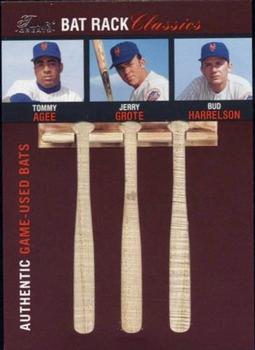 2003 Flair Greats - Bat Rack Classics Trios #NNO Tommie Agee / Jerry Grote / Bud Harrelson Front
