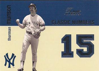 2003 Flair Greats - Classic Numbers #10CN Thurman Munson Front