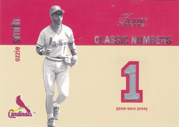 2003 Flair Greats - Classic Numbers Game Used #NNO Ozzie Smith Front