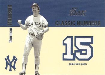 2003 Flair Greats - Classic Numbers Game Used #NNO Thurman Munson Front