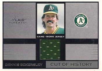 2003 Flair Greats - Cut of History Game Used #NNO Dennis Eckersley Front