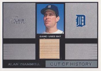 2003 Flair Greats - Cut of History Game Used #NNO Alan Trammell Front