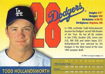 1997 Los Angeles Dodgers True Blue Club Rookie of the Year #5 Todd Hollandsworth Back
