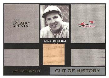2003 Flair Greats - Cut of History Game Used Gold #NNO Joe Medwick Front