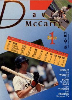 1993 Classic Best Gold - Promos #NNO David McCarty Back