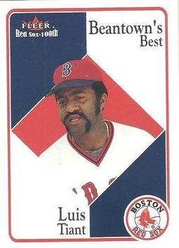 2001 Fleer Boston Red Sox 100th Anniversary #92 Luis Tiant Front