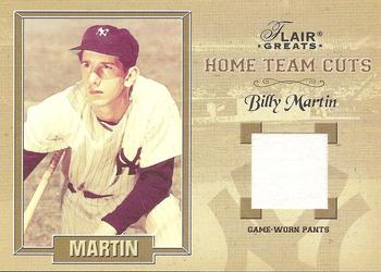 2003 Flair Greats - Home Team Cuts Game Used #NNO Billy Martin Front