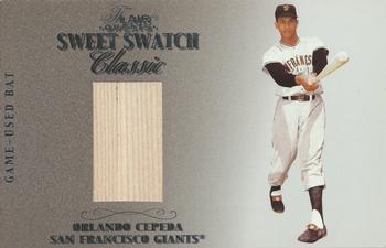 2003 Flair Greats - Sweet Swatch Classic Bat #NNO Orlando Cepeda Front