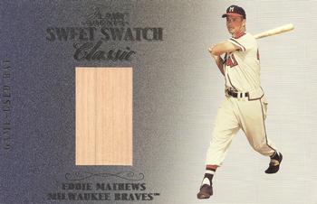 2003 Flair Greats - Sweet Swatch Classic Bat #NNO Eddie Mathews Front