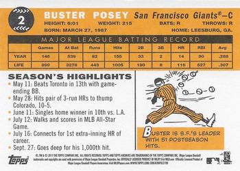 2017 Topps Archives #2 Buster Posey Back