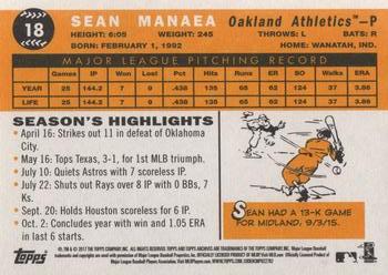 2017 Topps Archives #18 Sean Manaea Back