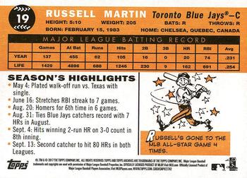 2017 Topps Archives #19 Russell Martin Back