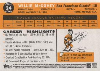 2017 Topps Archives #24 Willie McCovey Back