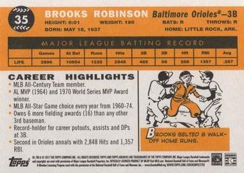 2017 Topps Archives #35 Brooks Robinson Back
