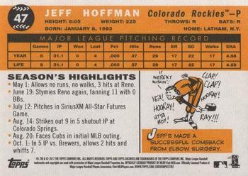 2017 Topps Archives #47 Jeff Hoffman Back