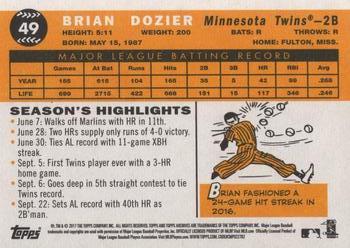 2017 Topps Archives #49 Brian Dozier Back