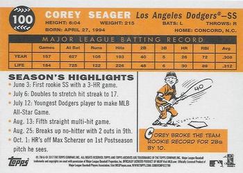 2017 Topps Archives #100 Corey Seager Back