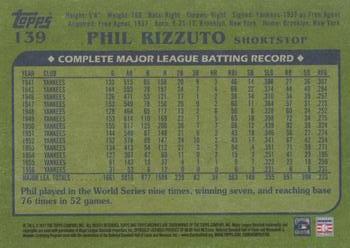 2017 Topps Archives #139 Phil Rizzuto Back