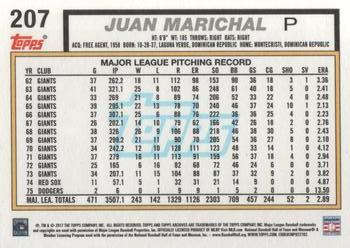2017 Topps Archives #207 Juan Marichal Back