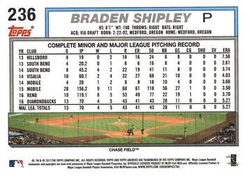 2017 Topps Archives #236 Braden Shipley Back