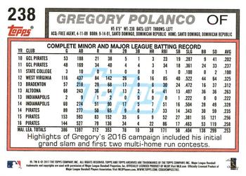 2017 Topps Archives #238 Gregory Polanco Back