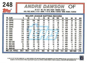 2017 Topps Archives #248 Andre Dawson Back