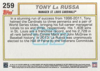 2017 Topps Archives #259 Tony La Russa Back