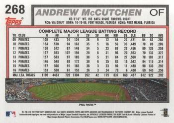 2017 Topps Archives #268 Andrew McCutchen Back