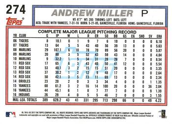 2017 Topps Archives #274 Andrew Miller Back