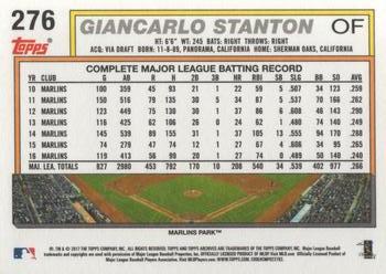 2017 Topps Archives #276 Giancarlo Stanton Back