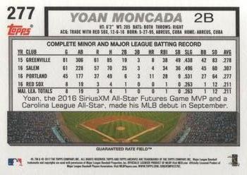 2017 Topps Archives #277 Yoan Moncada Back