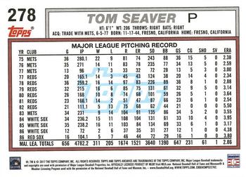 2017 Topps Archives #278 Tom Seaver Back