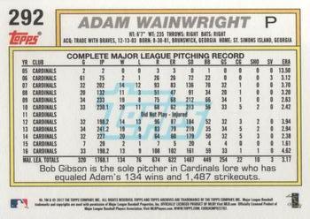 2017 Topps Archives #292 Adam Wainwright Back