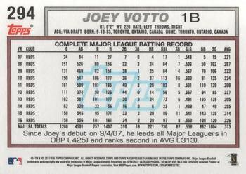 2017 Topps Archives #294 Joey Votto Back