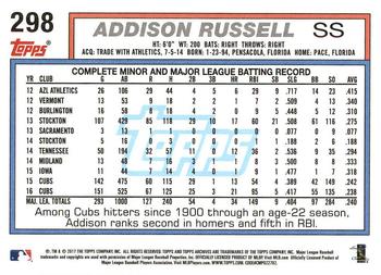 2017 Topps Archives #298 Addison Russell Back