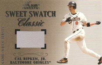 2003 Flair Greats - Sweet Swatch Classic Jersey #NNO Cal Ripken, Jr. Front