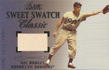 2003 Flair Greats - Sweet Swatch Classic Jersey #NNO Gil Hodges Front