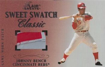 2003 Flair Greats - Sweet Swatch Classic Patch #NNO Johnny Bench Front