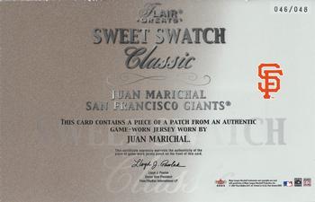 2003 Flair Greats - Sweet Swatch Classic Patch #NNO Juan Marichal Back