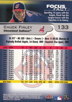 2001 Fleer Focus #133 Chuck Finley Back