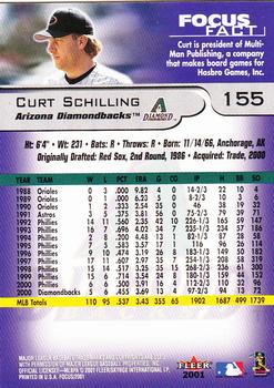 2001 Fleer Focus #155 Curt Schilling Back