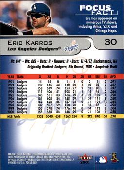 2001 Fleer Focus #30 Eric Karros Back