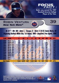 2001 Fleer Focus #39 Robin Ventura Back