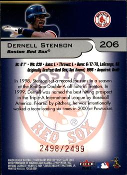 2001 Fleer Focus #206 Dernell Stenson Back