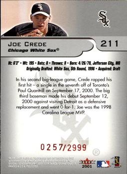 2001 Fleer Focus #211 Joe Crede Back
