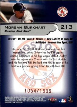 2001 Fleer Focus #213 Morgan Burkhart Back