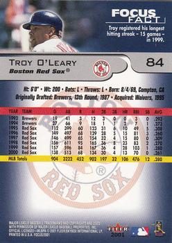 2001 Fleer Focus #84 Troy O'Leary Back