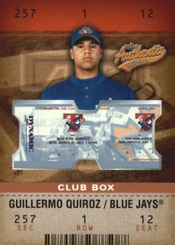 2003 Fleer Authentix - Club Box #121 Guillermo Quiroz Front