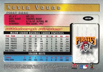 2001 Fleer Futures #69 Kevin Young Back