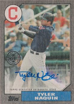 2017 Topps - 1987 Topps Baseball 30th Anniversary Autographs Ash Wood #1987A-TN Tyler Naquin Front